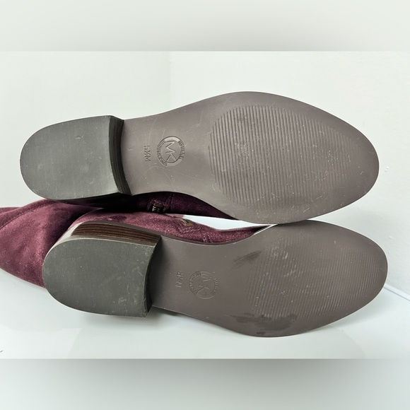 Michael Kors Suede Burgundy Boots NEW - Picture 9 of 10
